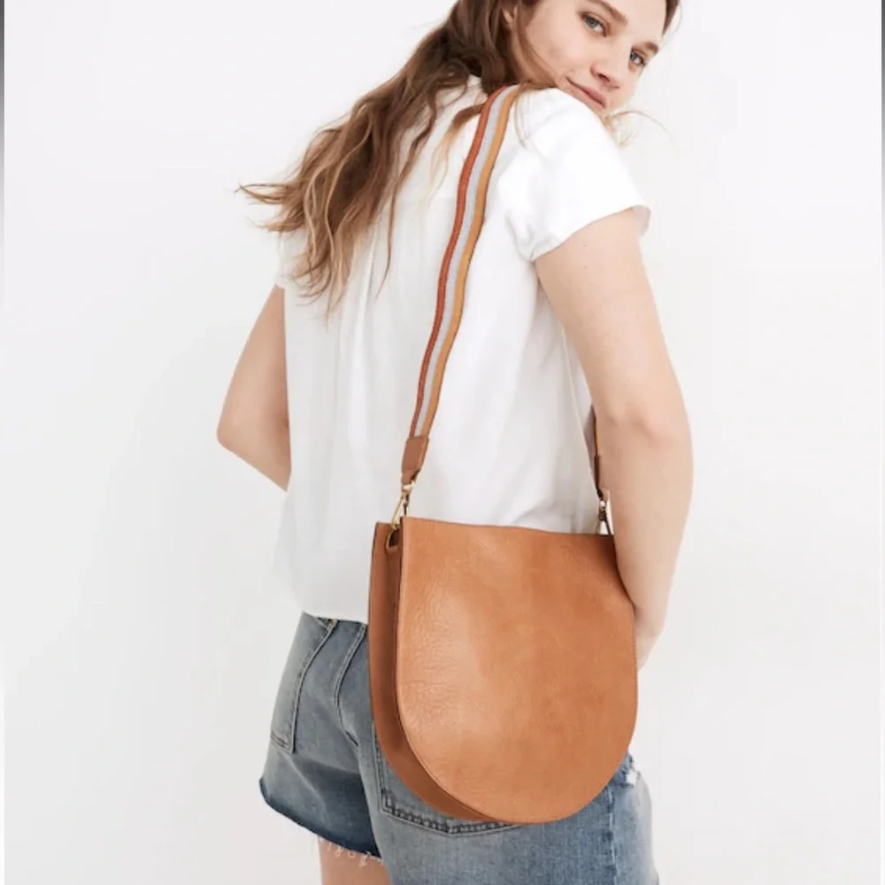 Madewell The Transport Saddlebag Leather Crossbody Bag (Desert Camel) - Picture 1 of 8